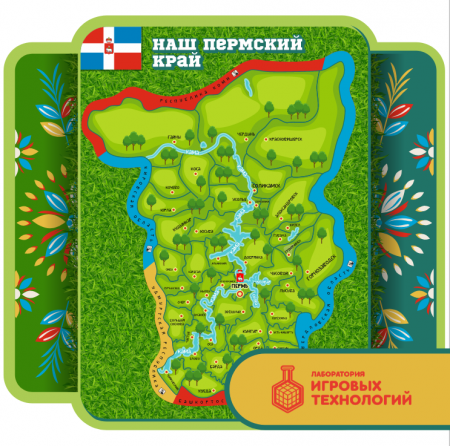 Детальное изображение Магнитная панель "Карта Пермского края" 