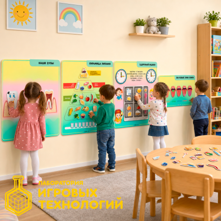Детальное изображение Комплект магнитных панелей «Азбука здоровья»