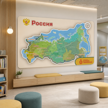 Детальное изображение Магнитная панель карта  "РОССИЯ"